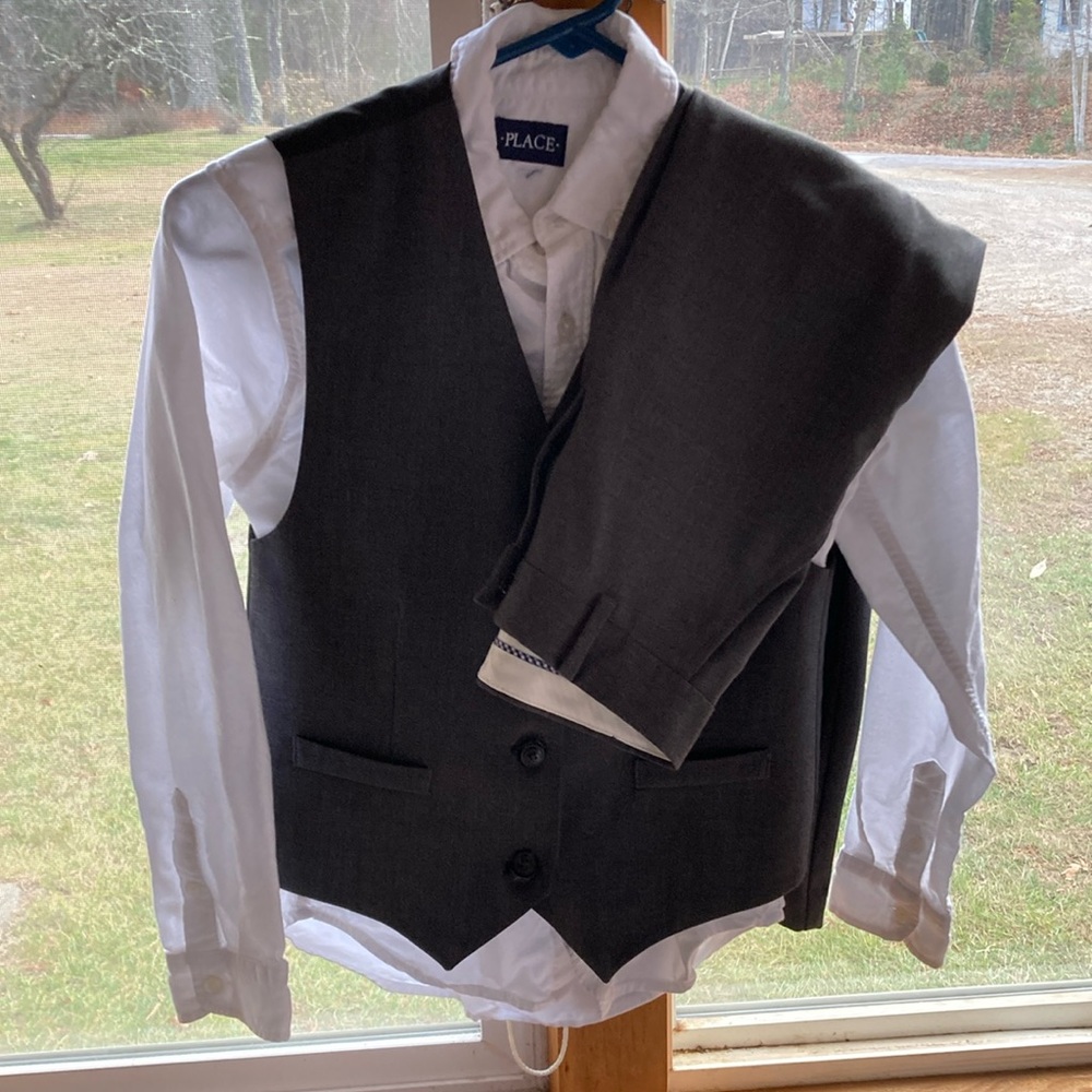 The Children's Place Kids Gray Vest and Pant Set